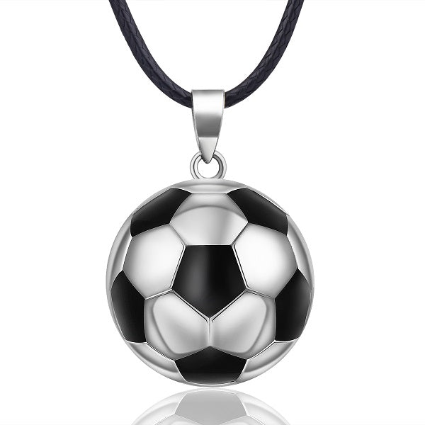 Verzilverd voetbal zwangerschapsbelletje