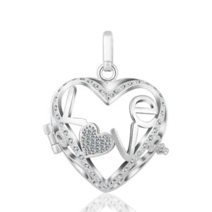 Verzilverde angelcaller "Love"